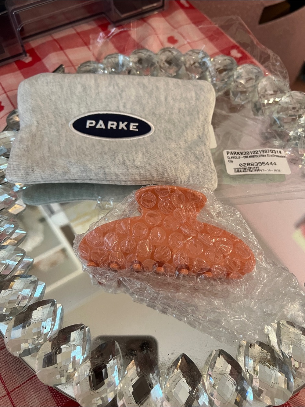 Parke Creamsicle Hair Claw with Pouch